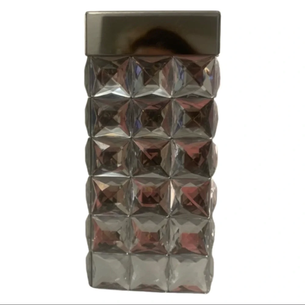 Mirrored makeup brush container